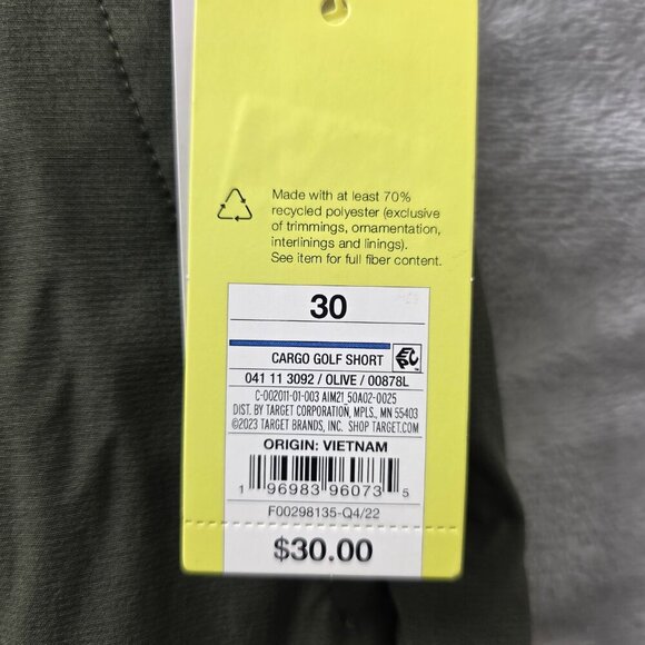 All In Motion‎ Cargo Golf Shorts 30 NWT - Picture 10 of 13